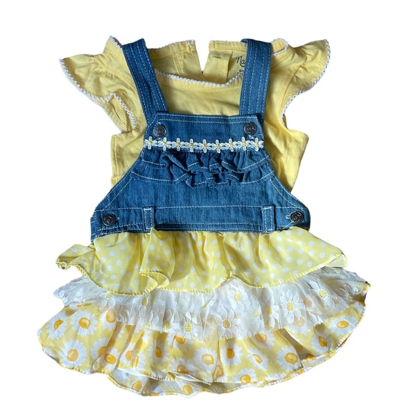 Nannette 2 piece overall dress set. 24 months